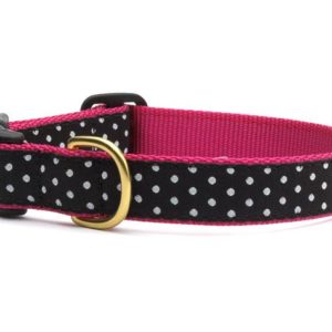 Up Country Black and White Dot Dog Collar - Trendy Pet Accessories