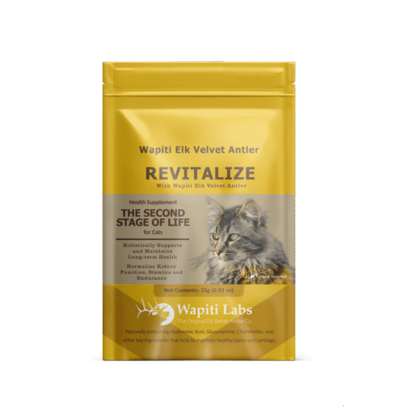 Wapiti Labs Elk Velvet Antler Revitalize Supplement for Senior Cats: Boost Your Cat's Vitality