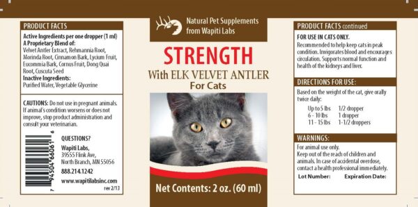 Wapiti Labs Elk Velvet Antler Strength Supplement for Cats: Boost Your Feline's Vitality - Image 2