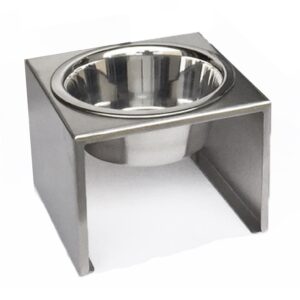 Pets Stop Slate Stainless Steel Single Diner Pet Feeder