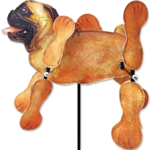 Premier Kites 15 in. WhirliGig Spinner Tan Pug: Playful and Eye-Catching Outdoor Decor