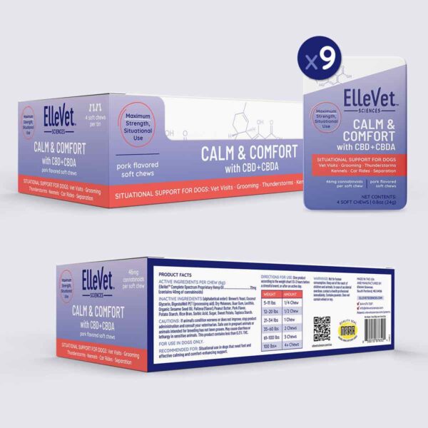 ElleVet Calm & Comfort Chews 9 Pack - Image 2