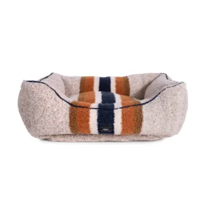 Luxurious Shinola Stripe Kuddle Berber Dog Bed - Cozy Comfort for Your Pup