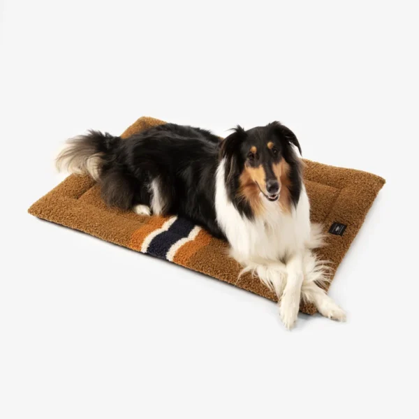 Luxurious Shinola Stripe Comfort Cushion Berber Dog Bed - Available in 2 Colors: Ultimate Pet Relaxation