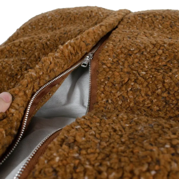 Luxurious Shinola Stripe Kuddle Berber Dog Bed - Available in 2 Colors: Cozy Comfort for Your Pup - Image 12