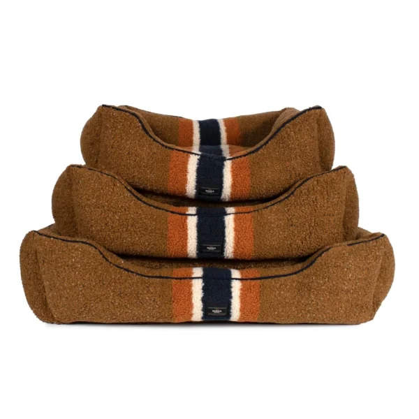 Luxurious Shinola Stripe Kuddle Berber Dog Bed - Available in 2 Colors: Cozy Comfort for Your Pup