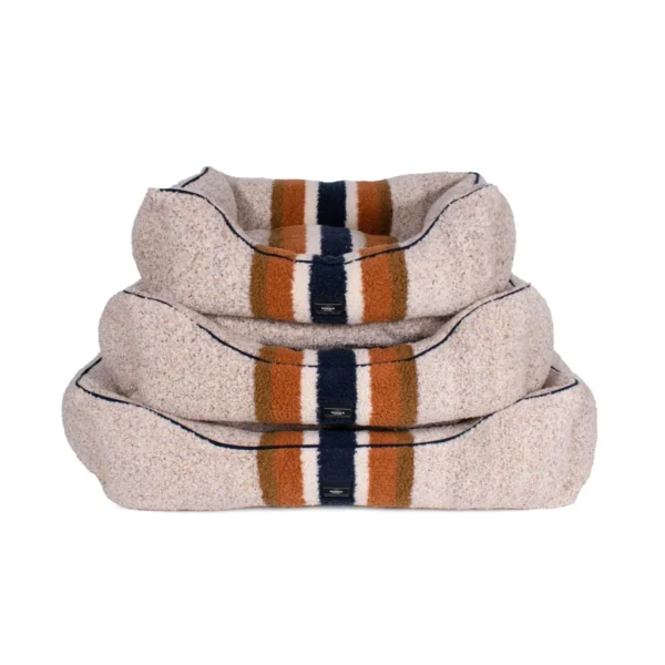 Luxurious Shinola Stripe Kuddle Berber Dog Bed - Available in 2 Colors: Cozy Comfort for Your Pup - Image 10