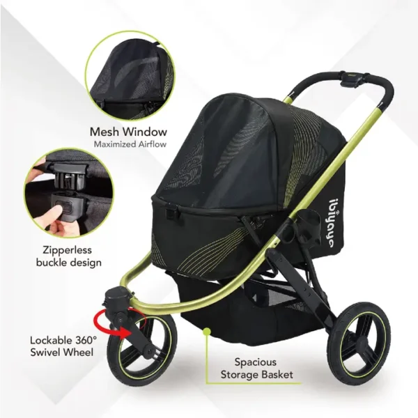 Ibiyaya The Beast Pet Jogging Stroller: Ultimate Comfort and Safety for Your Furry Friend - Image 5