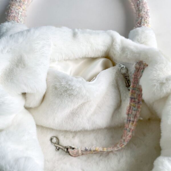 Stylish Hello Doggie Chantel Tweed Dog Carrier  - Perfect for Small Dogs on the Go - Image 4