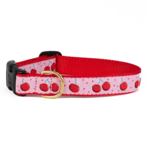 Stylish Up Country Cherries Dog Collar - Premium Quality Design