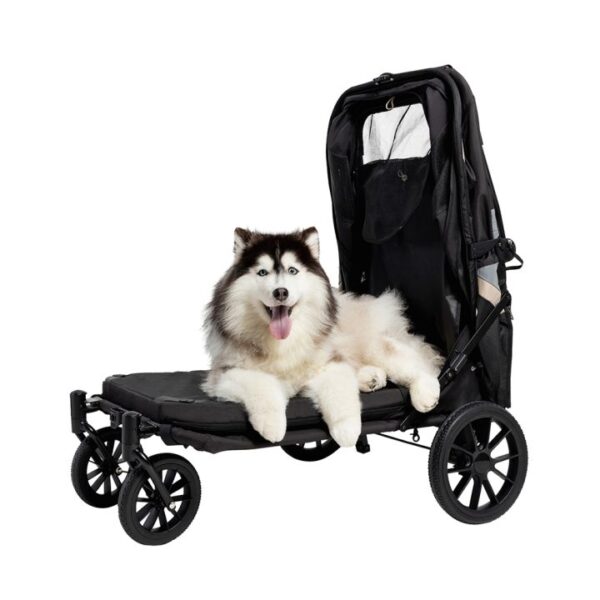 Ibiyaya Grand Cruiser Large Dog Stroller, 4-Wheel Foldable Big Dog Pram for Large Breeds, Senior & Injured Pets - Image 4