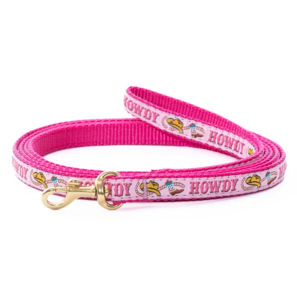 Up Country Howdy Dog Leash in Pink or Blue - Image 5
