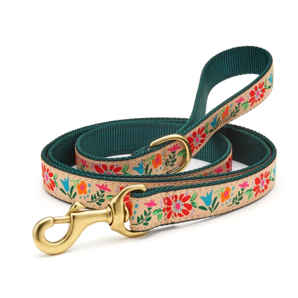 Stylish Up Country Tapestry Floral Dog Leash - Premium Quality Leash for Fashionable Pets