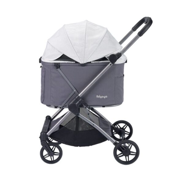 Ibiyaya Maxi Deep Carriage Pet Stroller with Puncture-Free Rubber Wheels, Lightweight and Collapsible - Image 4