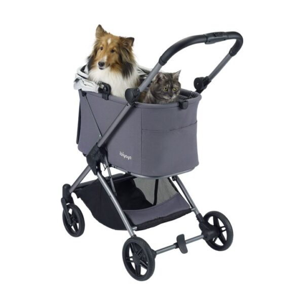 Ibiyaya Maxi Deep Carriage Pet Stroller with Puncture-Free Rubber Wheels, Lightweight and Collapsible - Image 5