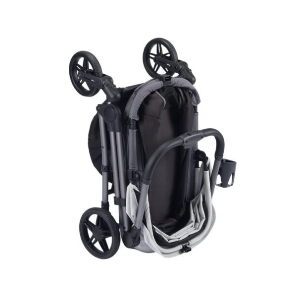 Ibiyaya Maxi Deep Carriage Pet Stroller with Puncture-Free Rubber Wheels, Lightweight and Collapsible - Image 6