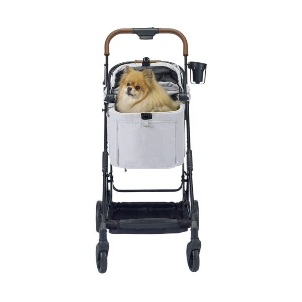 Ibiyaya Tinker Small Detachable Pet Stroller with Cup Holder – Compact Buggy for Cats & Small Dogs - Image 2