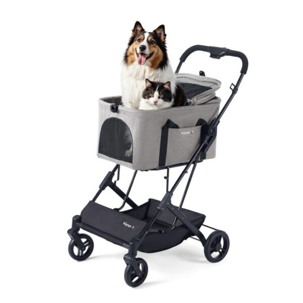 Ibiyaya Essential – Travois Tri-fold Pet Travel System XL, Pet Stroller with Detachable Carrier - Image 3