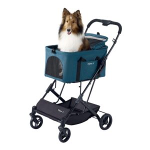 Ibiyaya Essential – Travois Tri-fold Pet Travel System XL, Pet Stroller with Detachable Carrier