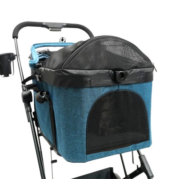 Ibiyaya Essential – Travois Tri-fold Pet Travel System XL, Pet Stroller with Detachable Carrier - Image 7