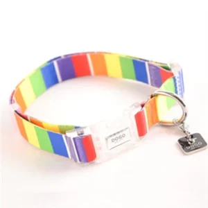 Dogo Contempo Rainbow Collar: Stylish and Colorful Dog Collar for Fashionable Pets
