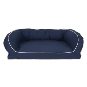 Carolina Pet Classic Canvas Bolster Dog Bed - Comfortable and Durable Pet Bed for Dogs (Blue L/XL)