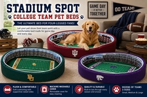 Stadium Spot College Team Dog Bed – NCAA Pet Beds